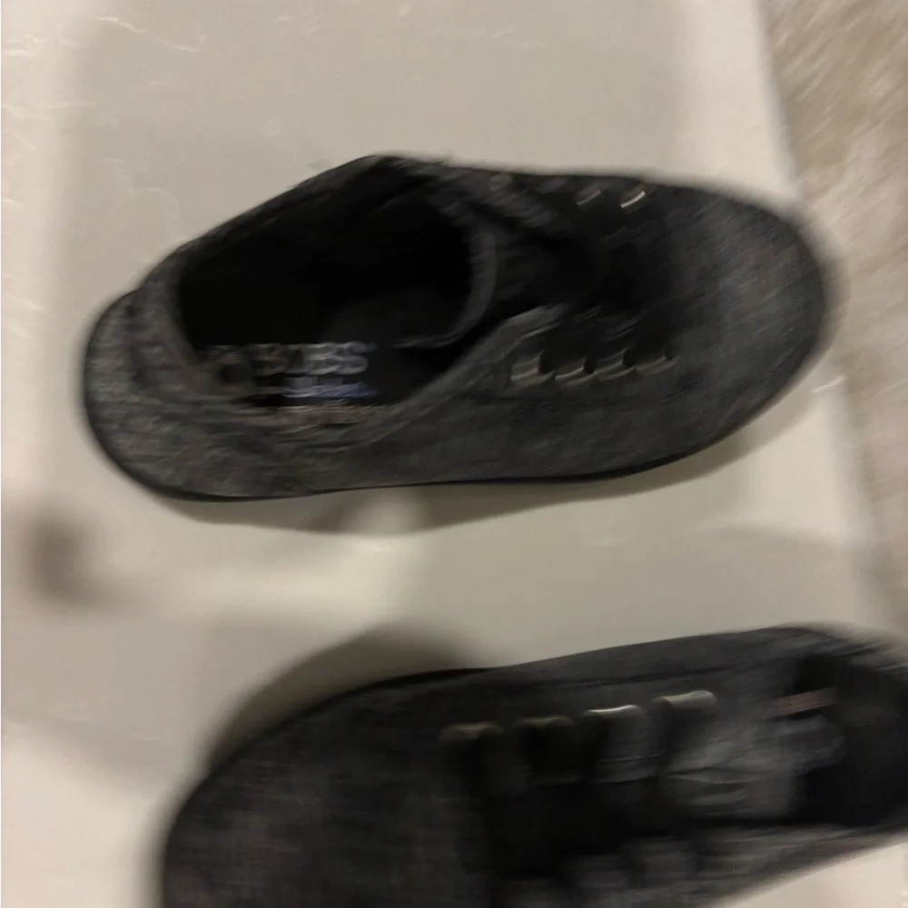 Skechers BOBS Memory Foam Sneakers – Black/Gray Knit – Women’s 6.5 - Picture 2 of 11